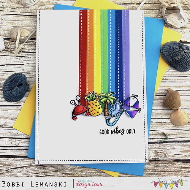 New Rainbow Card Challenge – Jane’s Doodles