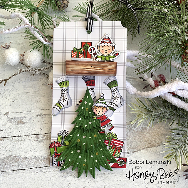 Elf on the Shelf Tag Honey Bee Stamps Style!