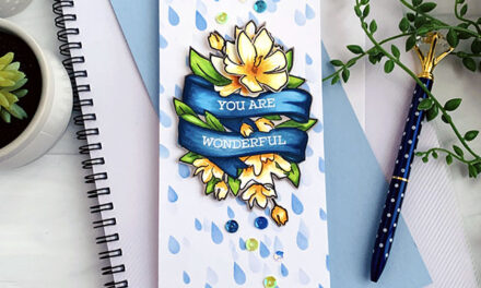 Love You, Too Release – Wonderful Banner Slimline Card