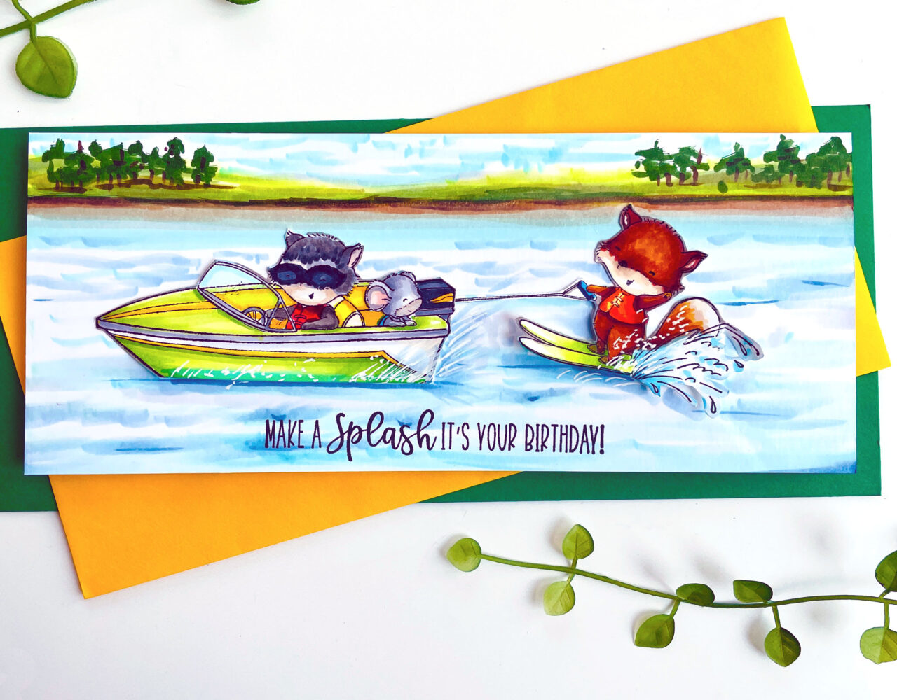 Summer Skiing with Purple Onion Designs