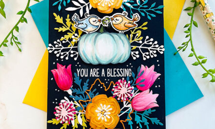 Vibrant Blessings With Mirror Image Stamping