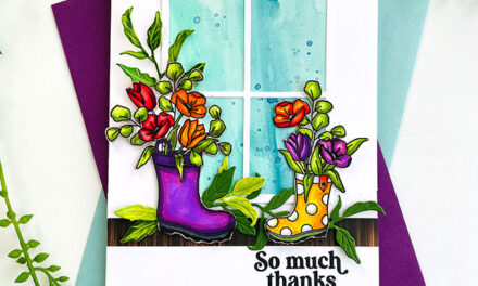 Hello Gorgeous: Garden Boots Window Card