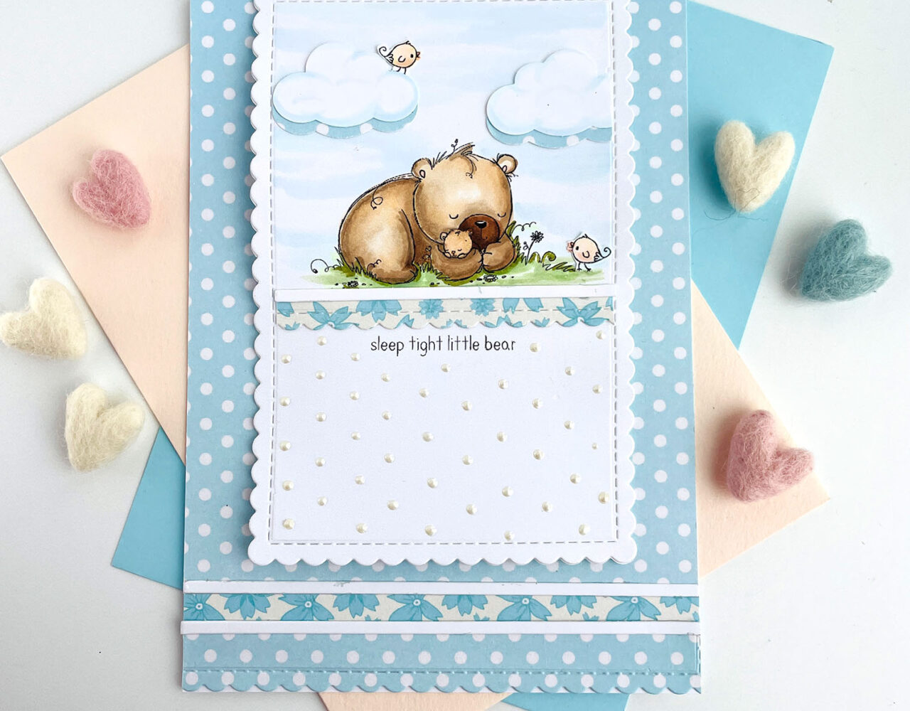 Mother and Bear Baby Card