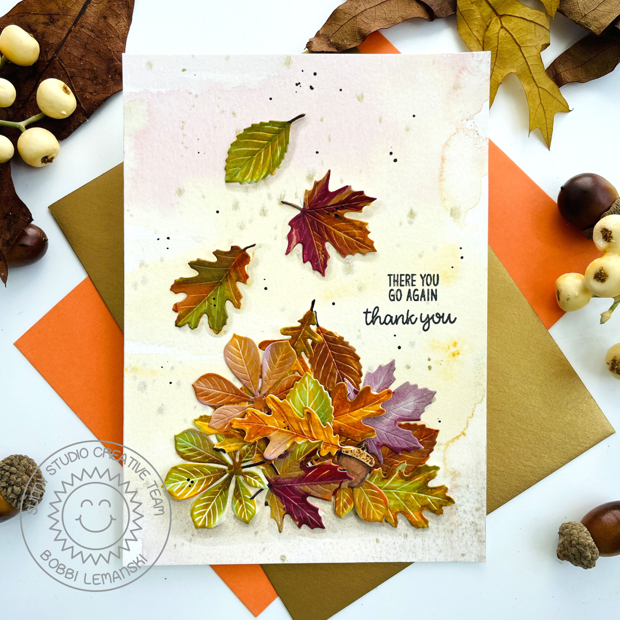 Leaf Pile with Autumn Greenery | Bobbi Hart♡Design