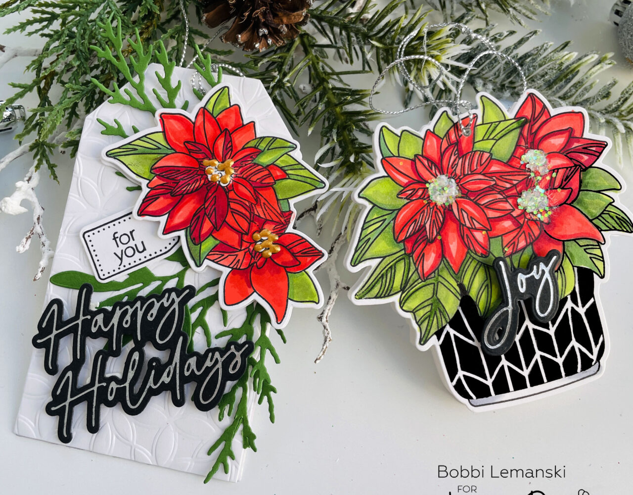 Poinsettia Tags for the Holidays
