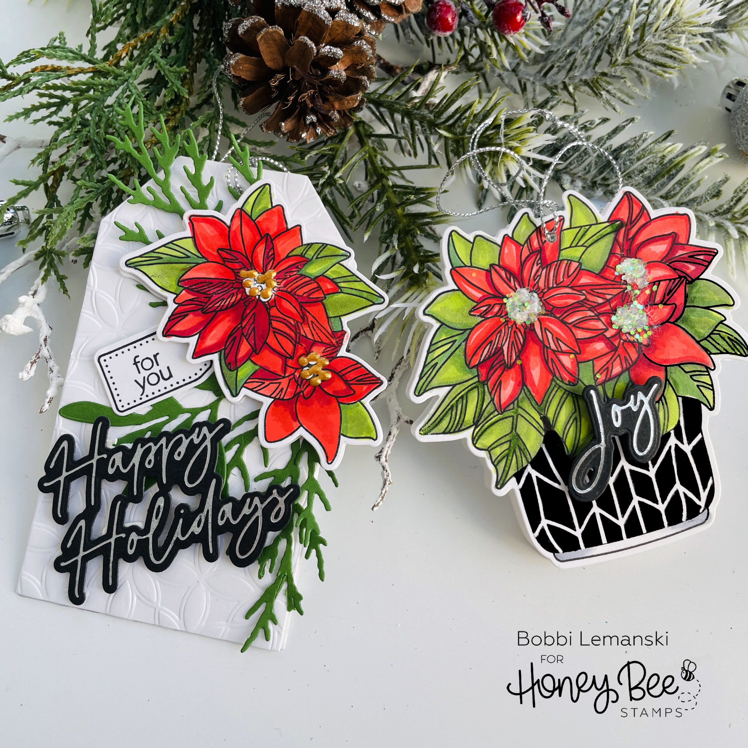 Pretty Pink Posh - Hot Foil Plates - Happy Holidays Script