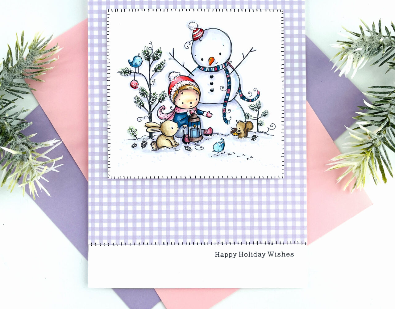 Woodland Snowman by RAM Stamps