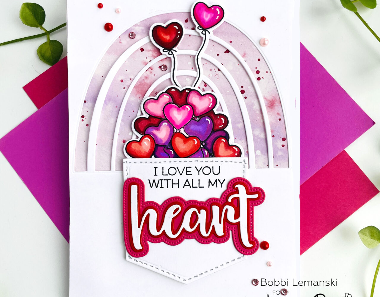 A Pocketful of Hearts Valentine Card