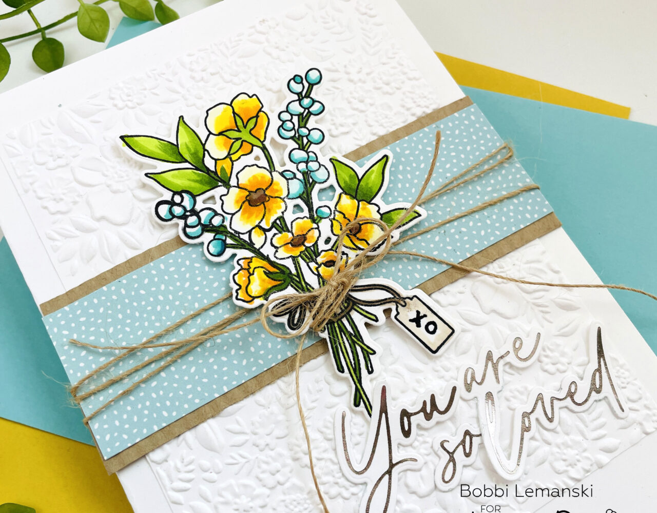 A Bouquet of Love in Yellow and Aqua