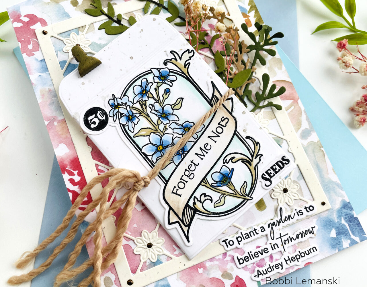 Forget Me Not Seed Packet Card