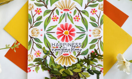 Growing in Happiness With Folk Art Daisy Stencil