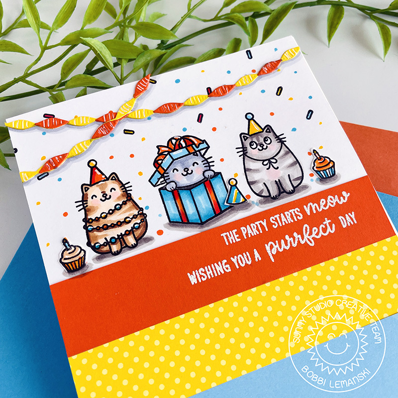 Birthday Cat Stamps