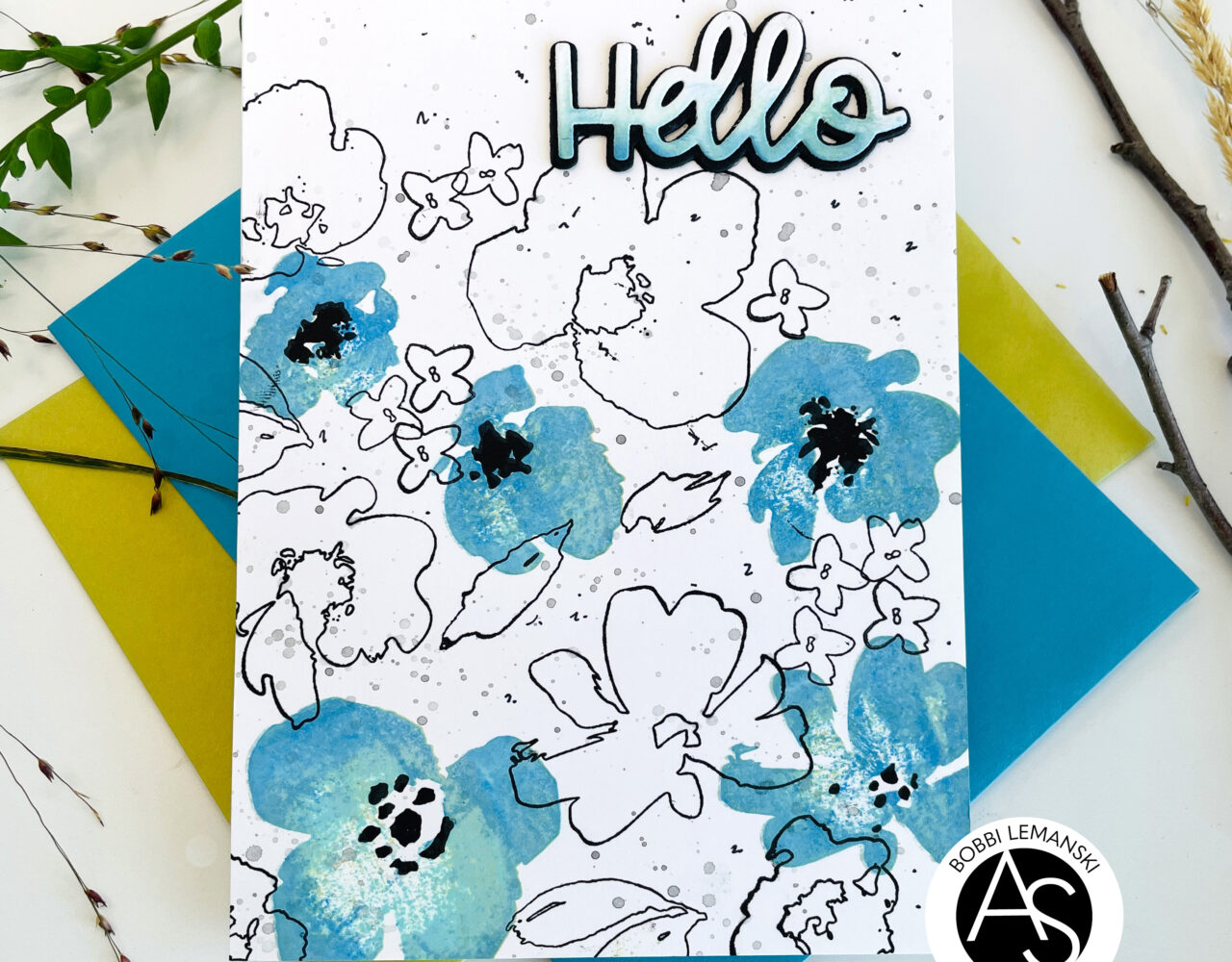 A Watercolor Hello Greeting