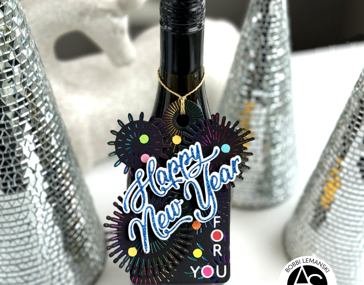 Festive New Years Eve Bottle Tag